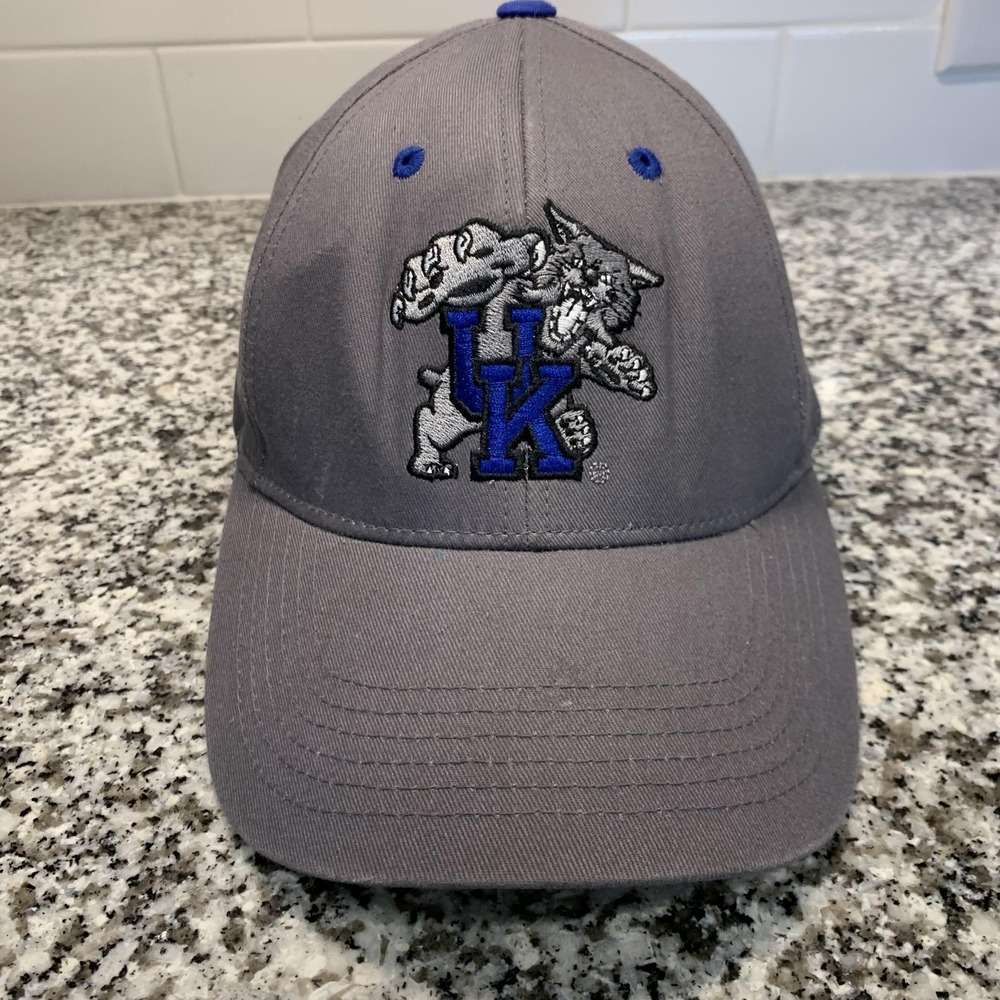 Kentucky Wildcats Hat Cap Strap Back Mens One Size Gray Blue College Basketball